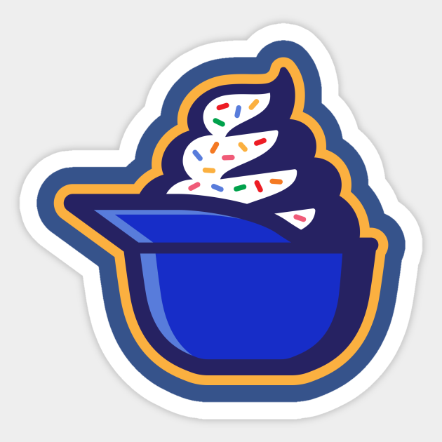 Ice Cream Helmet Ice Cream Sticker TeePublic